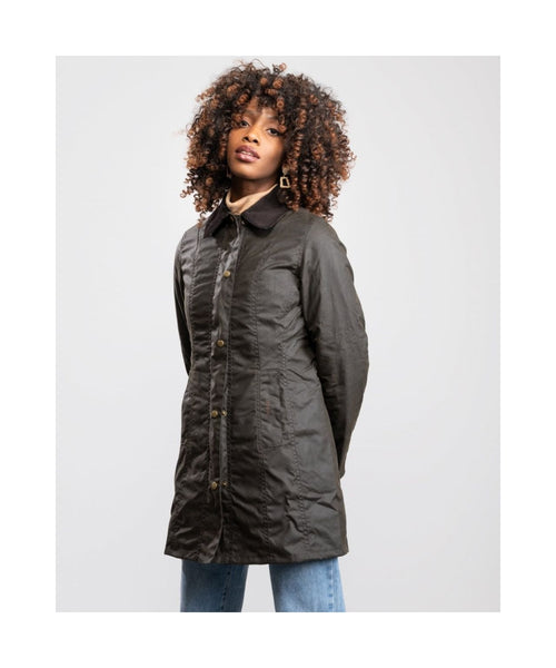 Barbour Belsay Wax Jacket Dames | Olive