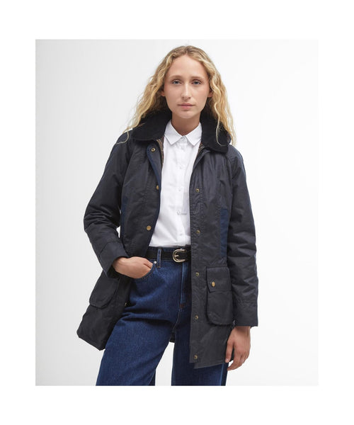 Barbour Bower Wax Jacket Women | Navy Blue