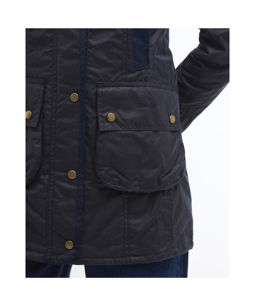 Barbour Bower Wax Jacket Women | Navy Blue