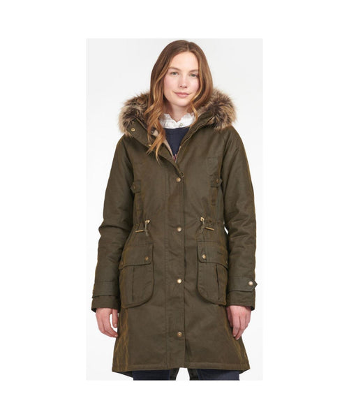 Barbour Hartwith Wax Jacket Women | Olive