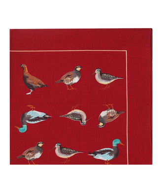 Zakdoek Birds | Bordeaux Rood