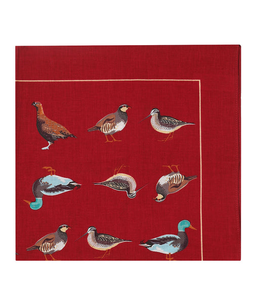 Handkerchief Birds | Bordeaux Red