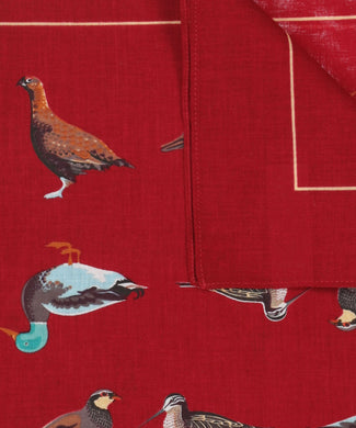 Zakdoek Birds | Bordeaux Rood